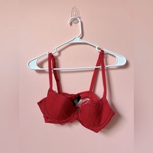 Red Lace Blackheart Bra